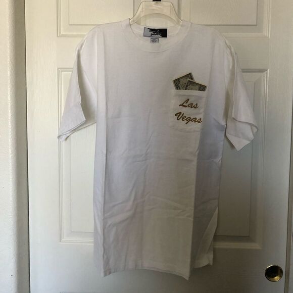 HOUSE OF GABRIELLE Men’s White Lucky T Shirt XL - Picture 2 of 5
